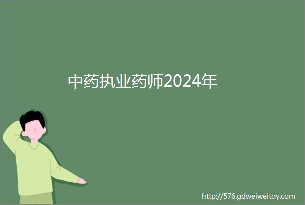 中药执业药师2024年